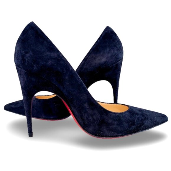 Christian Louboutin Black Suede Pumps - Picture 6 of 14